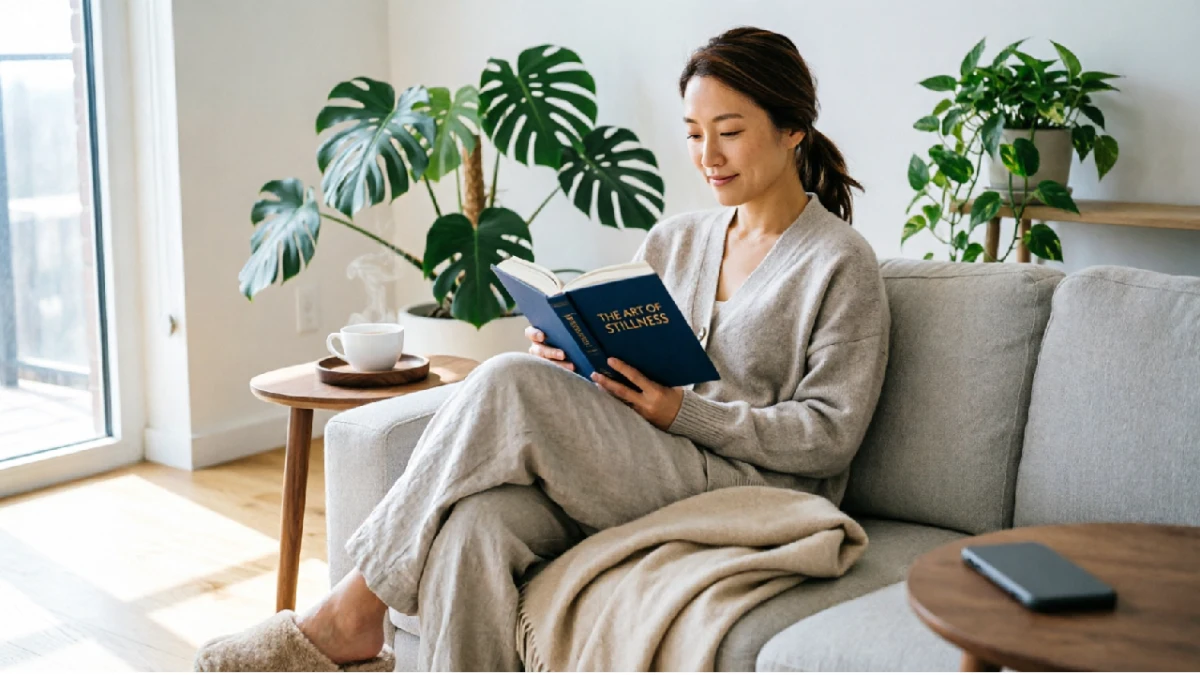 Person taking a digital detox break from smartphone to improve focus and mental health