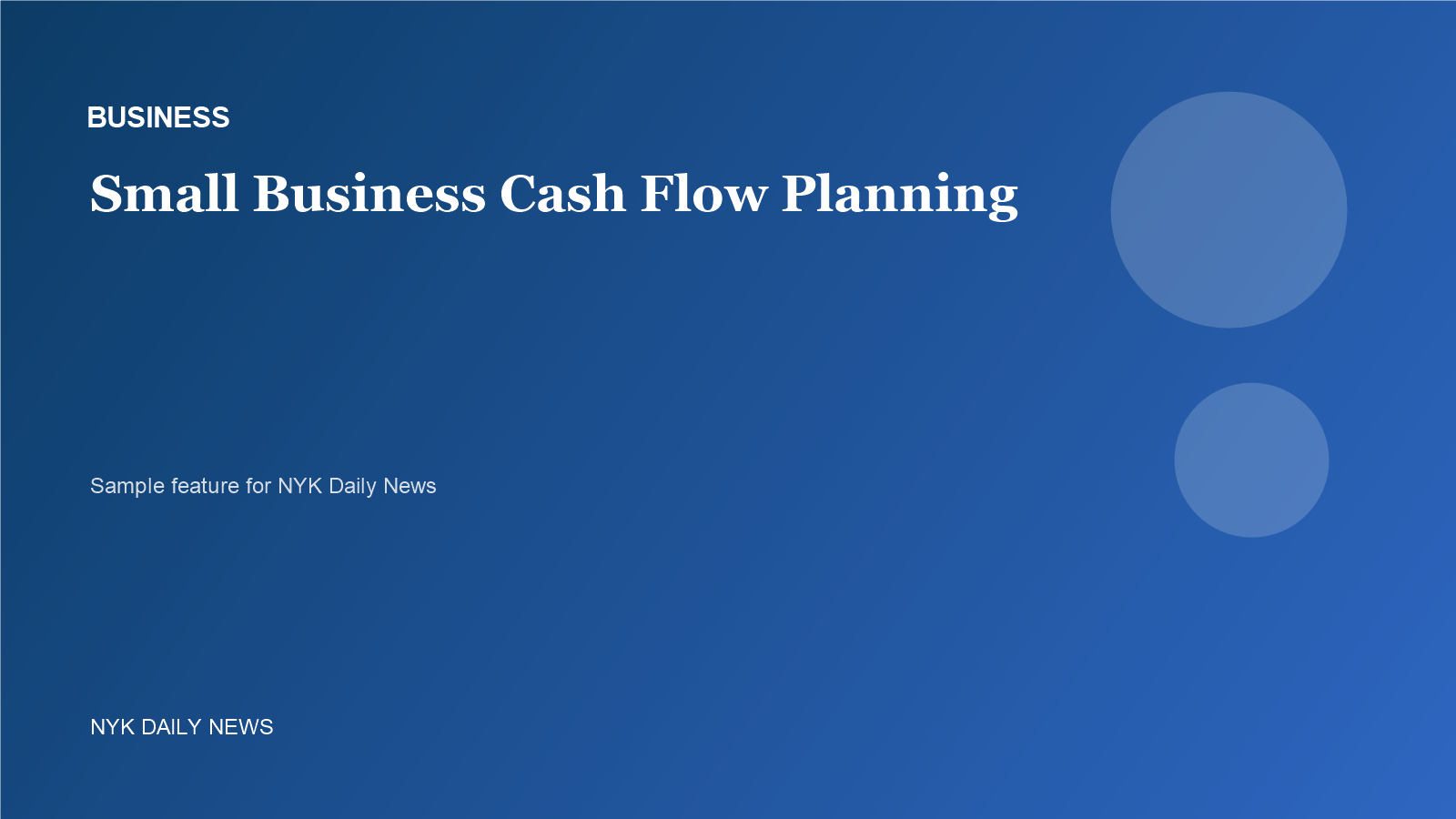 Business sample featured image for NYK Daily News