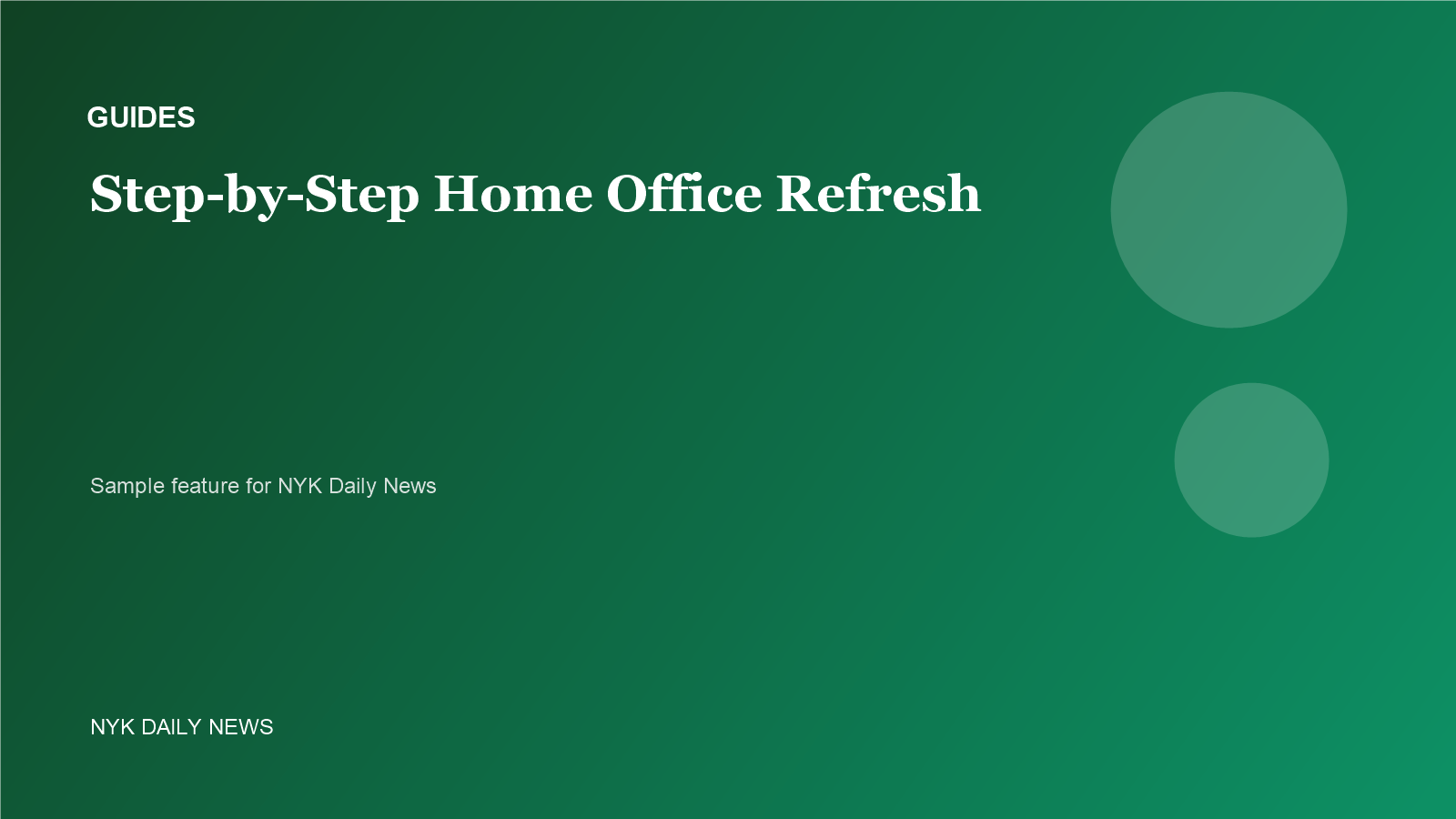 Guides sample featured image for NYK Daily News