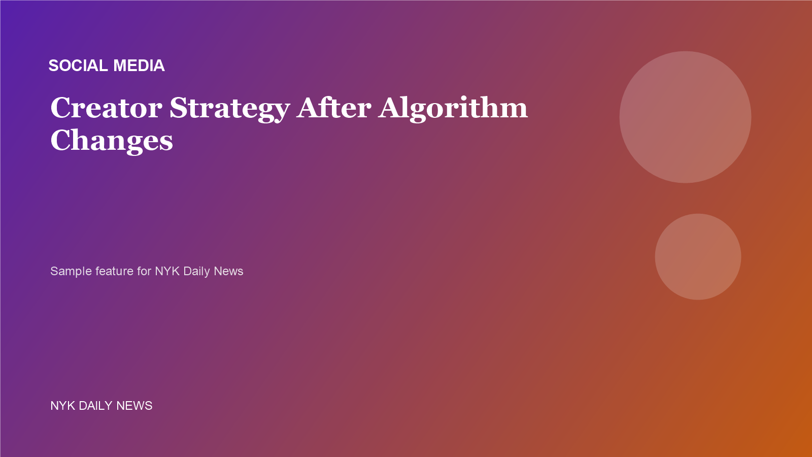 Social Media sample featured image for NYK Daily News