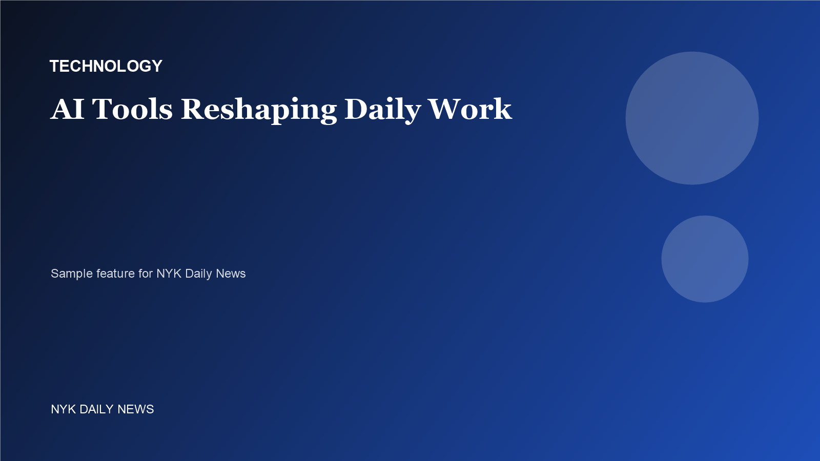 Technology sample featured image for NYK Daily News