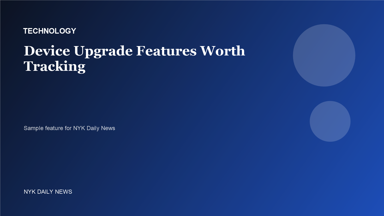 Technology sample featured image for NYK Daily News